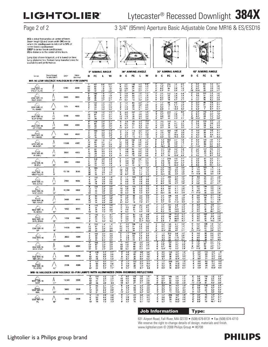 Lightolier 384X specifications Lytecaster Recessed Downlight  